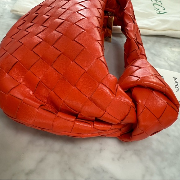 NWT Orange Bottega Veneta Mini Jodie Dark - Picture 9 of 17
